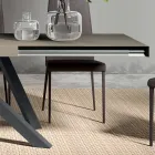 Extendable Table with Synchronized Side Opening in Melamine - Settimmio Viadurini