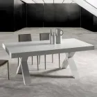 Extendable Table, with Melamine Wood Top - Atessa Viadurini