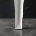 Extendable table with modern Baltimore tempered glass top Viadurini