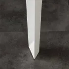 Extendable table with modern Baltimore tempered glass top Viadurini