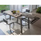 Extendable Dining Table in Wood and Metal up to 280 cm - Gallotto Viadurini