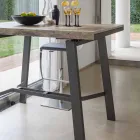 Extendable Dining Table in Wood and Metal up to 280 cm - Gallotto Viadurini