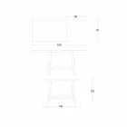 Extendable Dining Table in Wood and Metal up to 280 cm - Gallotto Viadurini