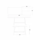 Extendable Dining Table in Wood and Metal up to 280 cm - Gallotto Viadurini