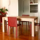 Extendable design table in oak wood, L160 / 260xP90cm, Jacob Viadurini