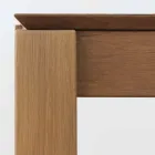 Extendable design table in solid oak, made in Italy, Frank Viadurini