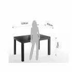 Extendable Design Table in Glass and Metal, Warrior Viadurini