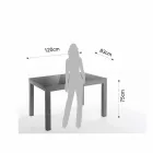 Extendable Design Table in Glass and Metal, Warrior Viadurini