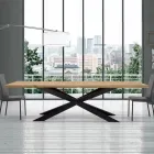 Extendable Table up to 14 Seats in Veneered Wood Made in Italy - Grotta Viadurini
