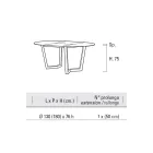Extendable Table Up to 180 cm Round Laminated Hpl Made in Italy - Bastiano Viadurini