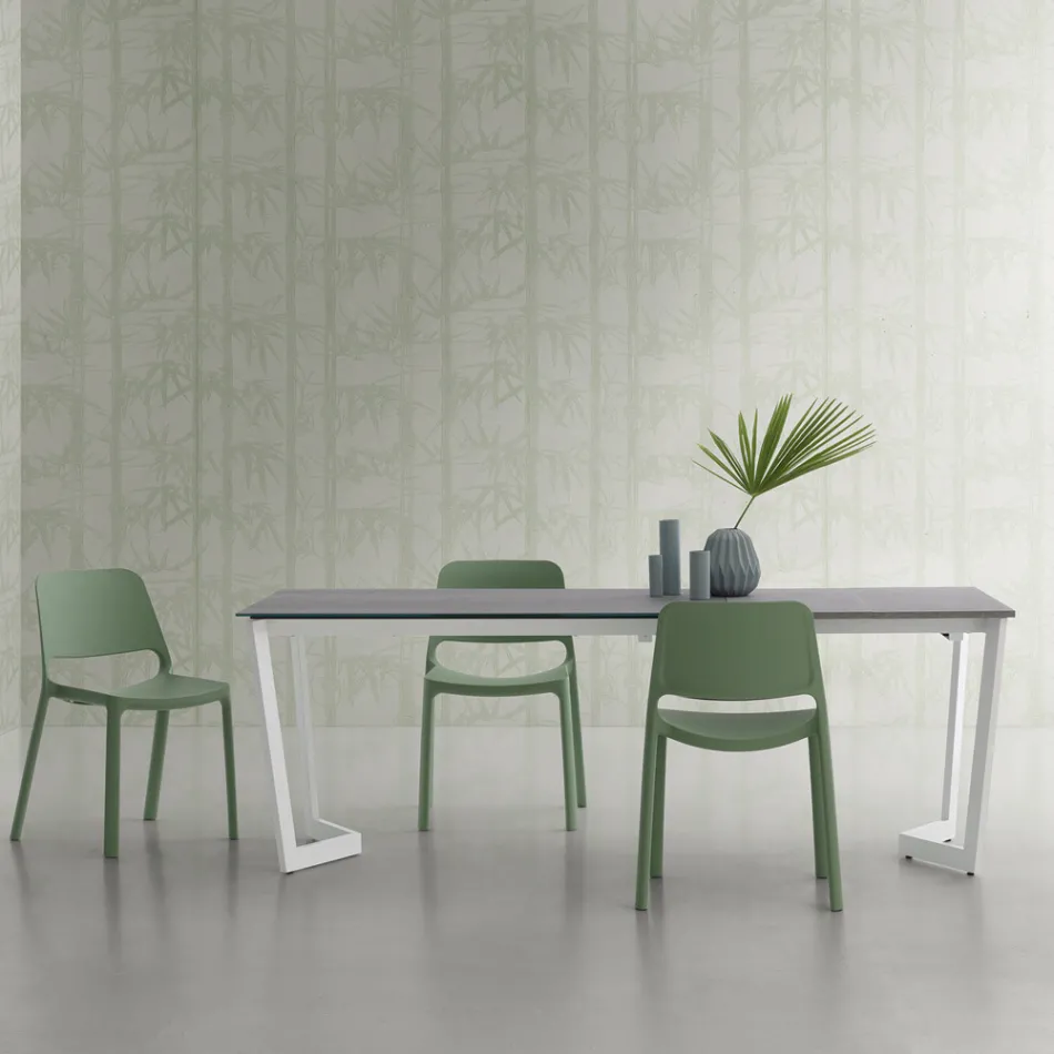 Extendable Table Up to 238 cm with Laminam Top Made in Italy - Pablito Viadurini