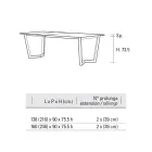 Extendable Table Up to 238 cm Moka Metal and Hpl Made in Italy - Pablito Viadurini