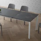 Extendable Table Up to 240 cm Top in Laminam Made in Italy - Filiberto Viadurini