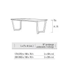 Extendable Table Up to 300 cm Metal Base Made in Italy - Bastiano Viadurini