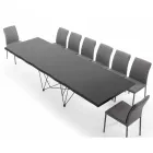 Extendable Table up to 300 cm in Venereed Wood Made in Italy – Ezzellino Viadurini