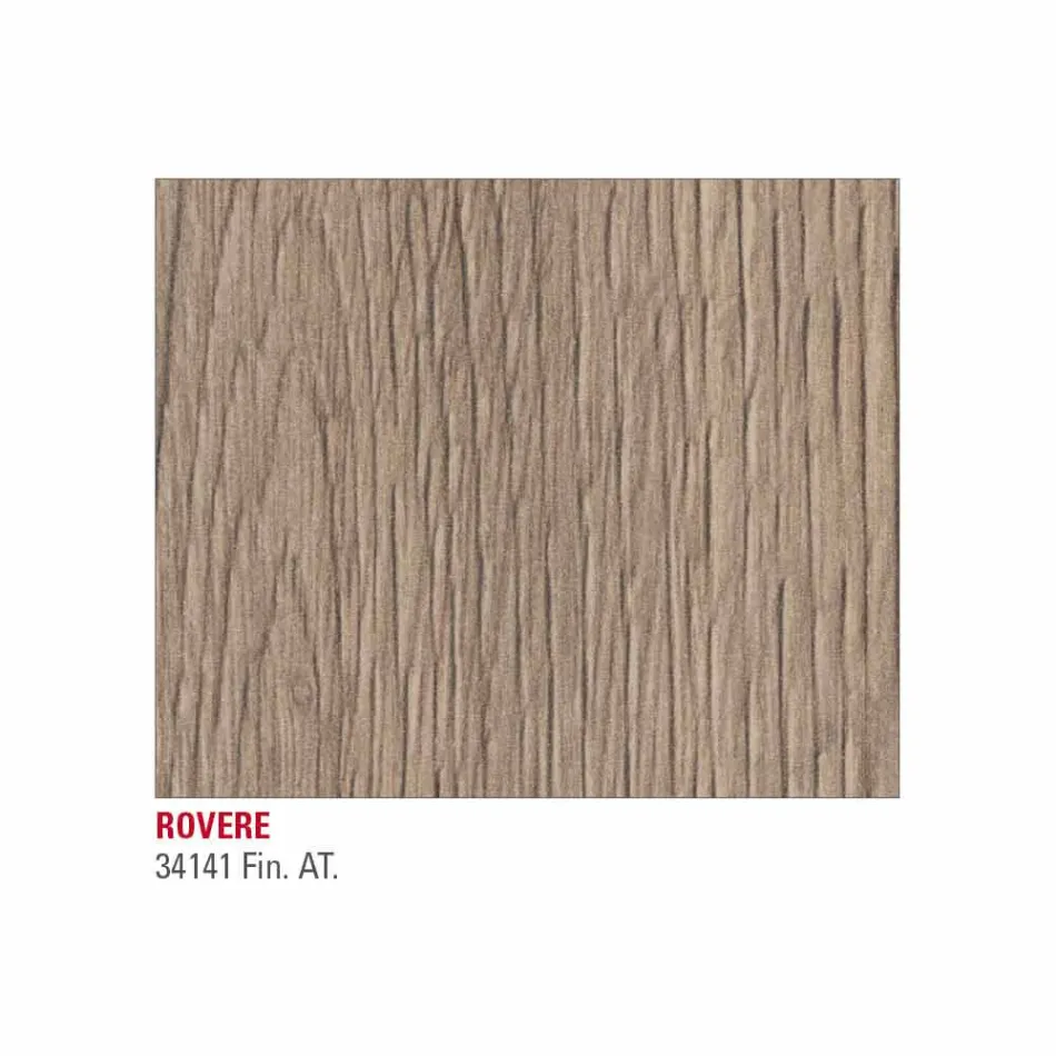 Extendable Table Up to 222 cm in Hpl Wood Effect Made in Italy - Vulcano Viadurini