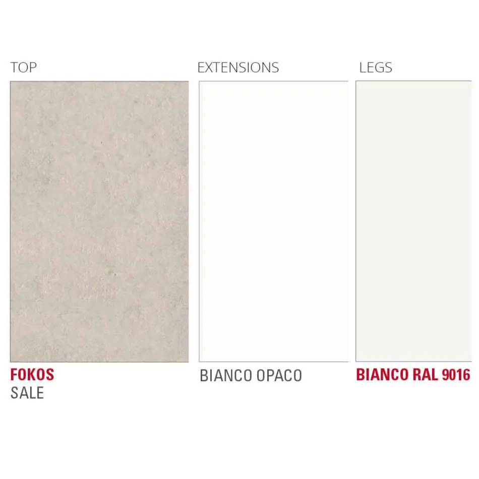 Extendable Table Up to 238 cm in Laminam and Metal Made in Italy - Remigio Viadurini