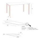 Extendable Table Up to 238 cm in Laminam and Metal Made in Italy - Remigio Viadurini