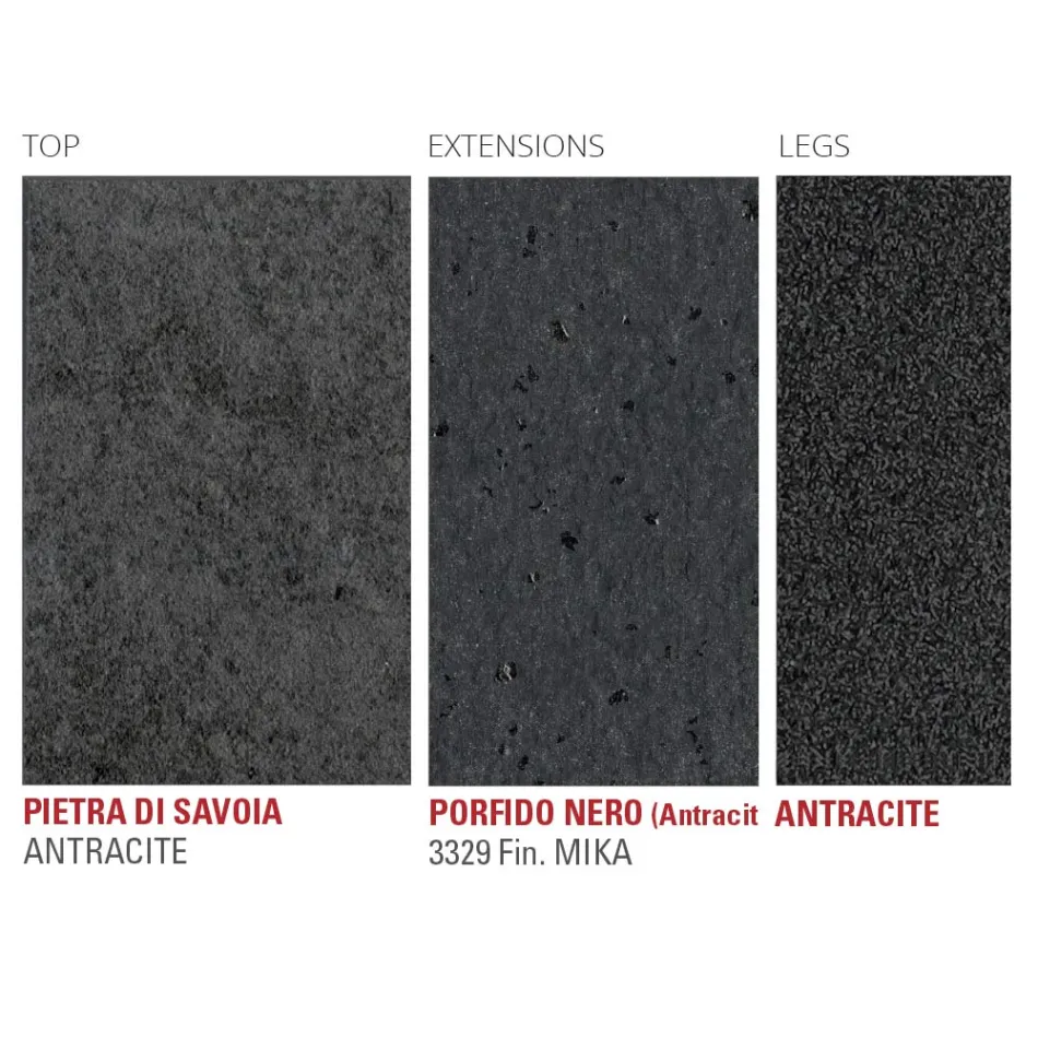 Extendable table up to 240 cm with Laminam top Made in Italy - Maltese Viadurini