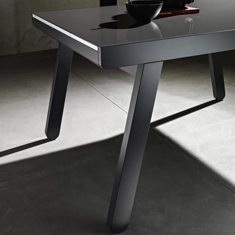 Extendable Table up to 240 cm in Lacquered Wood Made in Italy - Adrienne Viadurini