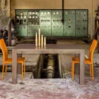 Extendable table up to 300 cm modern design in Oky melamine Viadurini