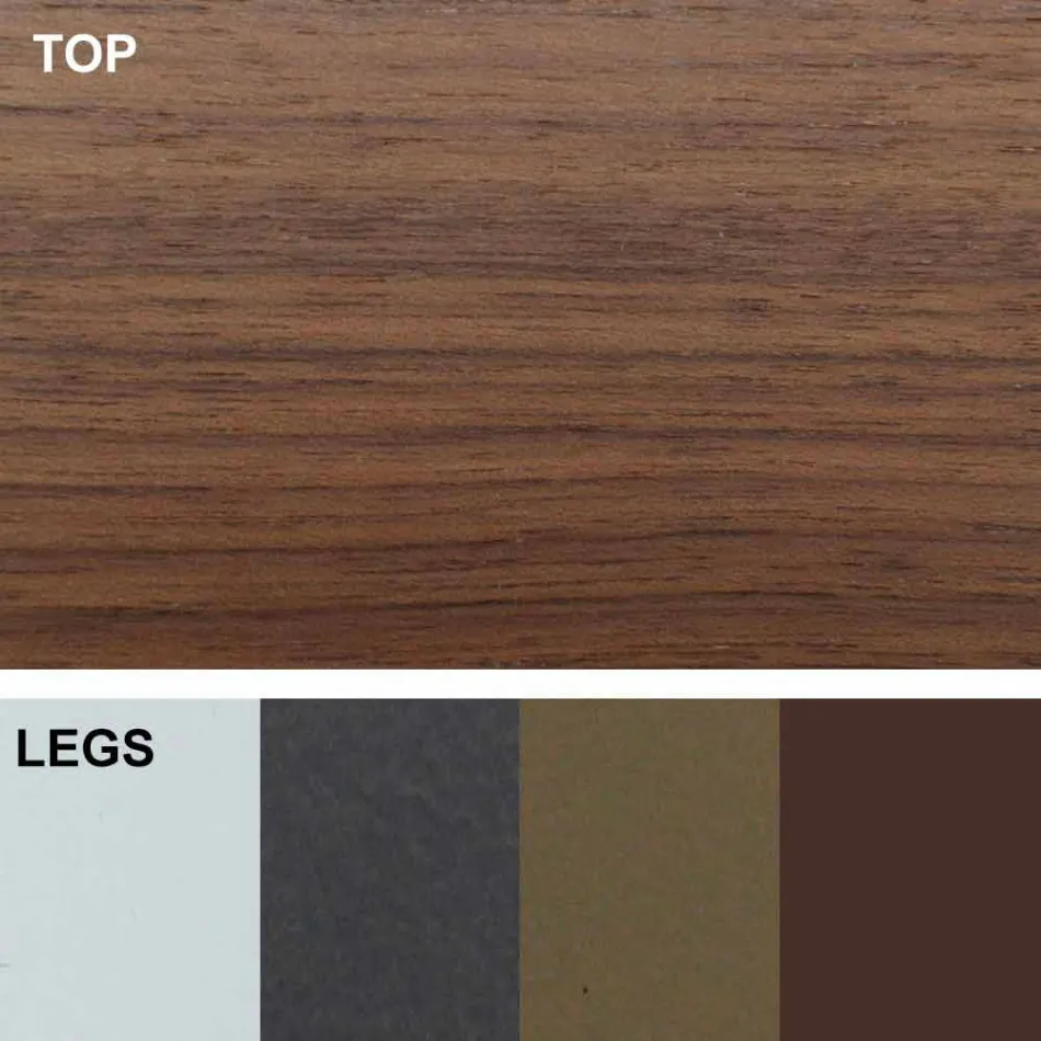 Extendable Table Up to 300 cm in Wood and Steel Made in Italy - Settimmio Viadurini