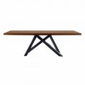 Extendable Table Up to 300 cm in Wood and Steel Made in Italy - Settimmio