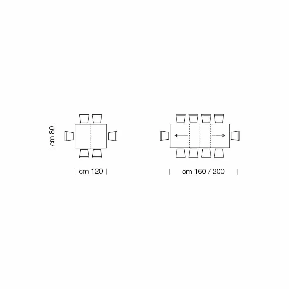 Extensible Table Up to 470 cm in Wood Veneer Made in Italy - Gordito Viadurini