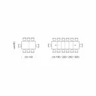 Extensible Table Up to 470 cm in Wood Veneer Made in Italy - Gordito Viadurini