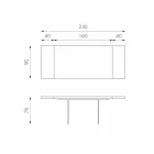 Extendable table in oak veneer with Nico glass legs Viadurini