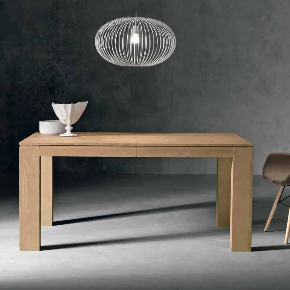 Extendable Oak Wood Table Made in Italy - Sondrio Viadurini