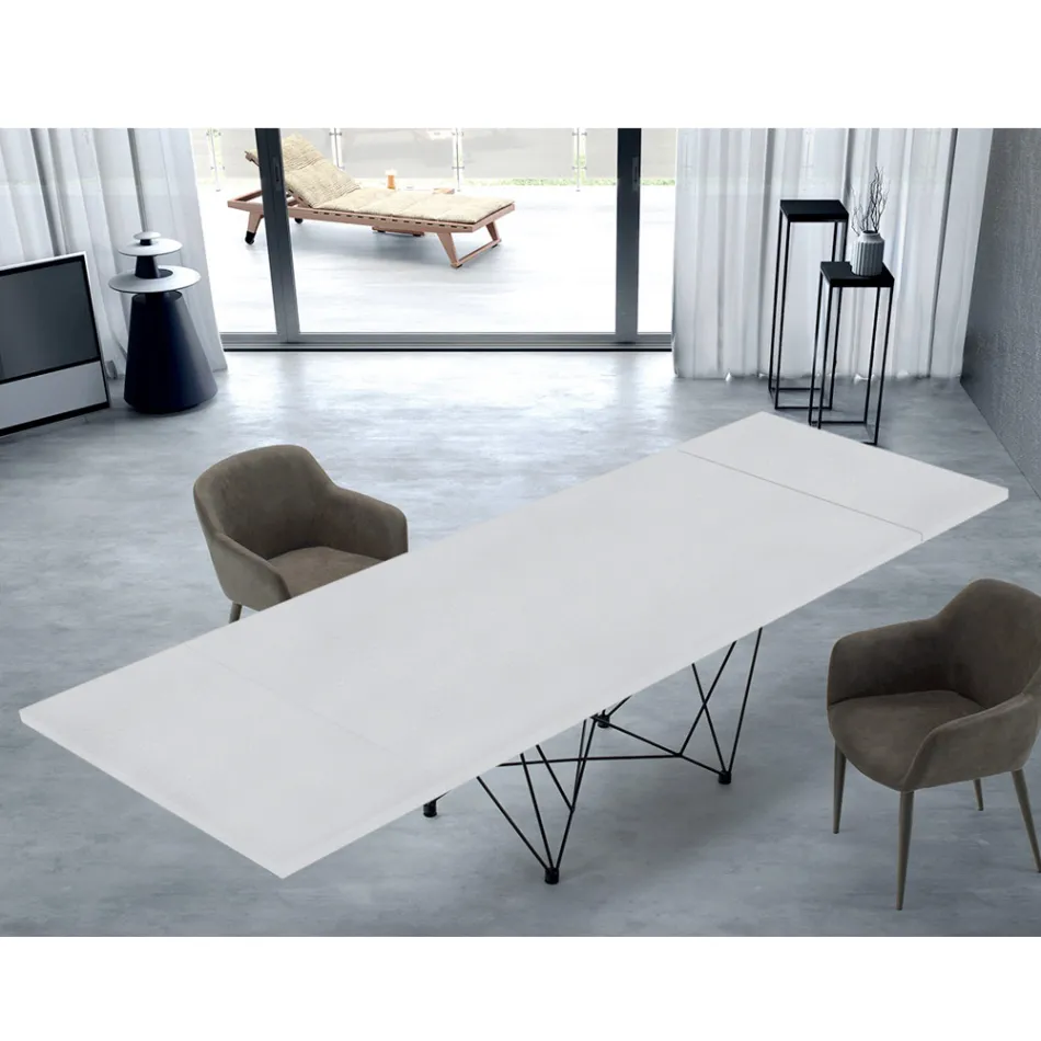 Modern Extendable Table 14 Seats with Laminated Top Made in Italy - Ezzellino  Viadurini