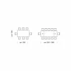 Modern Extendable Table 14 Seats with Laminated Top Made in Italy - Ezzellino  Viadurini