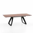 Modern extendable table with metal legs, Villongo Viadurini