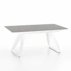 Modern extendable table with metal legs, Villongo Viadurini