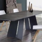 Modern extending table with stoneware top made in Italy, Erve Viadurini