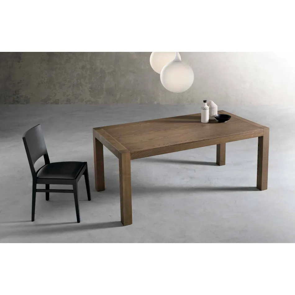 Modern extendable table in ash wood produced in Italy Parre Viadurini