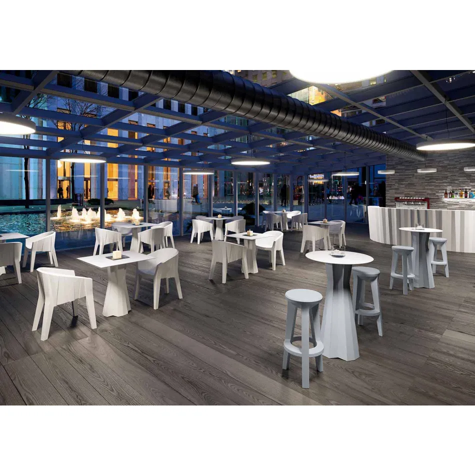 High Table with Hpl Top and Polyethylene Base Made in Italy - Tinuccia Viadurini