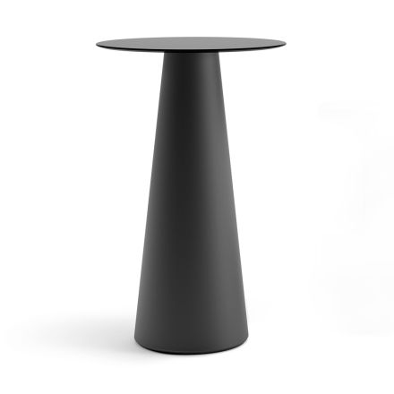 Outdoor High Table with Round Top in HPL Made in Italy - Forlina Viadurini