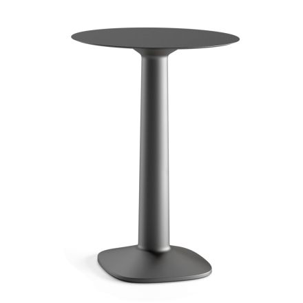 High Round Table in Polyethylene with HPL Top Made in Italy - Pito Viadurini