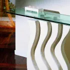Contemporary design stone and crystal console table Ciril Viadurini