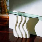Contemporary design stone and crystal console table Ciril Viadurini