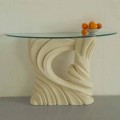 Console table made of natural stone with crystal top Emera