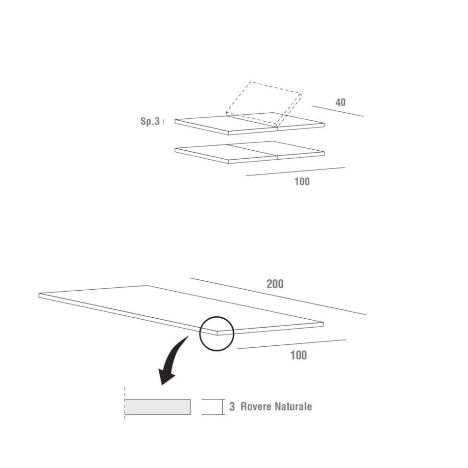 Extendable Kitchen Table Up to 280 cm in Wood Made in Italy - Carlino Viadurini