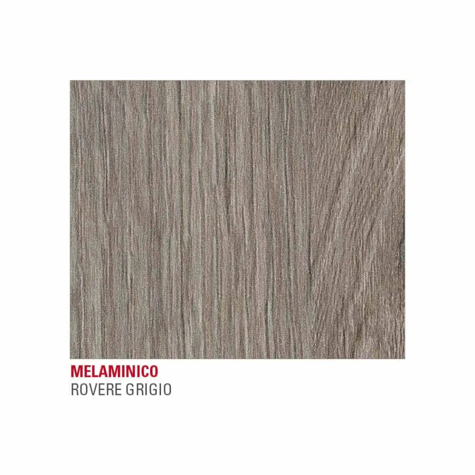 Kitchen Table with Melamine Top and Metal Base Made in Italy - Spilla Viadurini