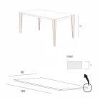 Kitchen Table in Painted Metal with Top in Fenix Made in Italy - Efisto Viadurini