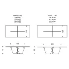 Rectangular Kitchen Table with Glass Top and Base Made in Italy - Tiseo Viadurini