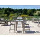 Square Bar Table in Painted Metal Made in Italy - Cuba Viadurini