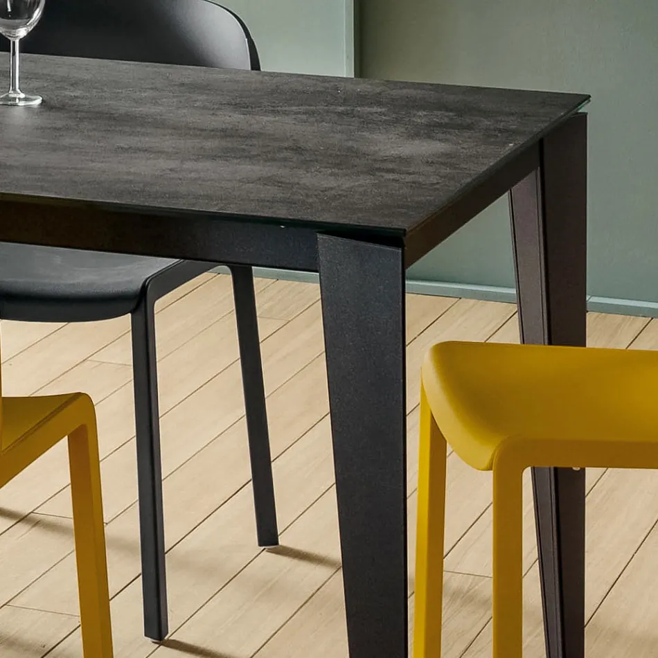 Extendable Kitchen Table in Fine Laminam Ceramic Made in Italy - Efisto Viadurini