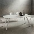 Kitchen Table with Barrel Top in Fenix Made in Italy, Luxury - Lingotto